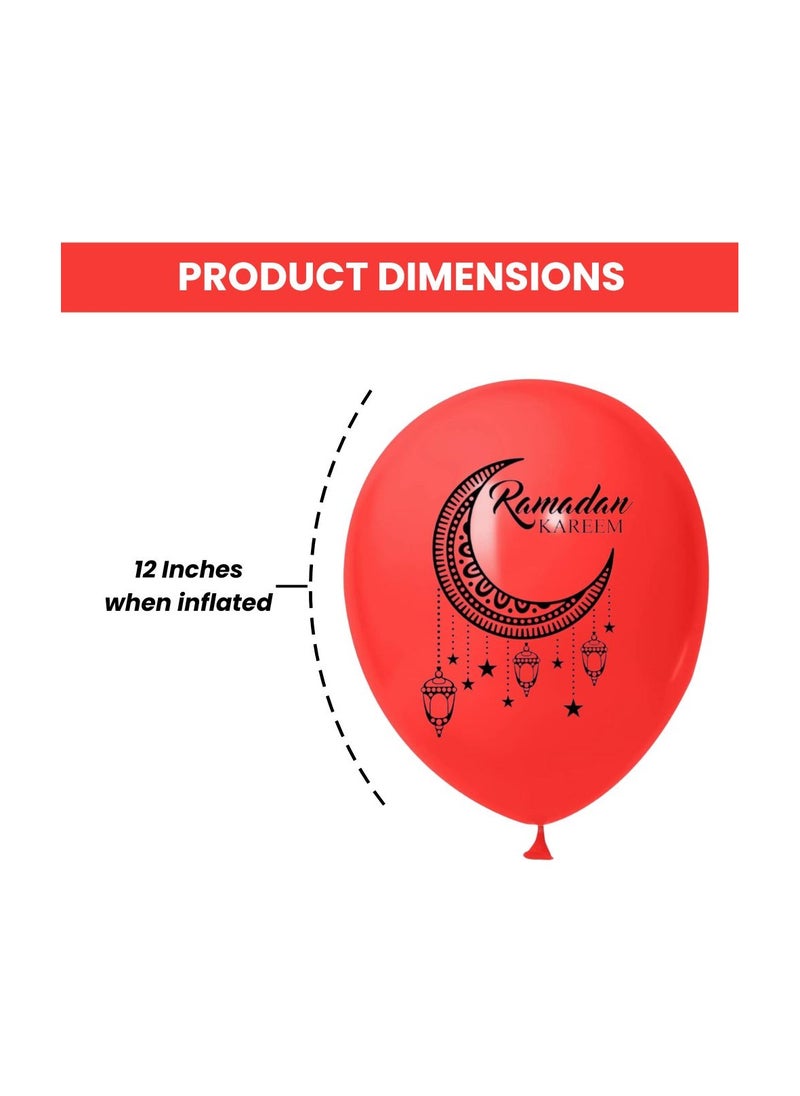 PRINTSHOP4ME - Ramadan Mubarak Balloons for Decorations Red - Image 1