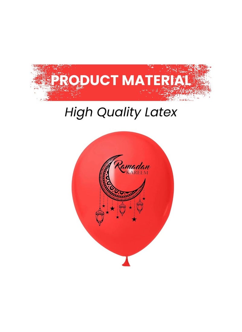 PRINTSHOP4ME - Ramadan Mubarak Balloons for Decorations Red - Image 1