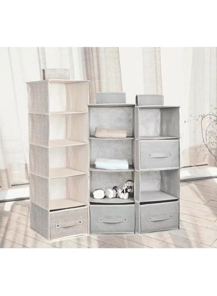 GOLDEN MILLION Hanging Shelf Closet Organizer Storage Box Collapsible Shelves - Image 2