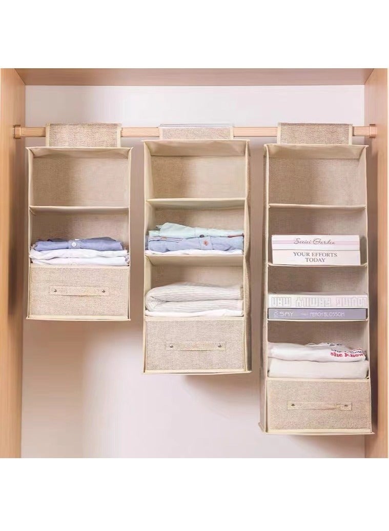 GOLDEN MILLION Hanging Shelf Closet Organizer Storage Box Collapsible Shelves - Image 4