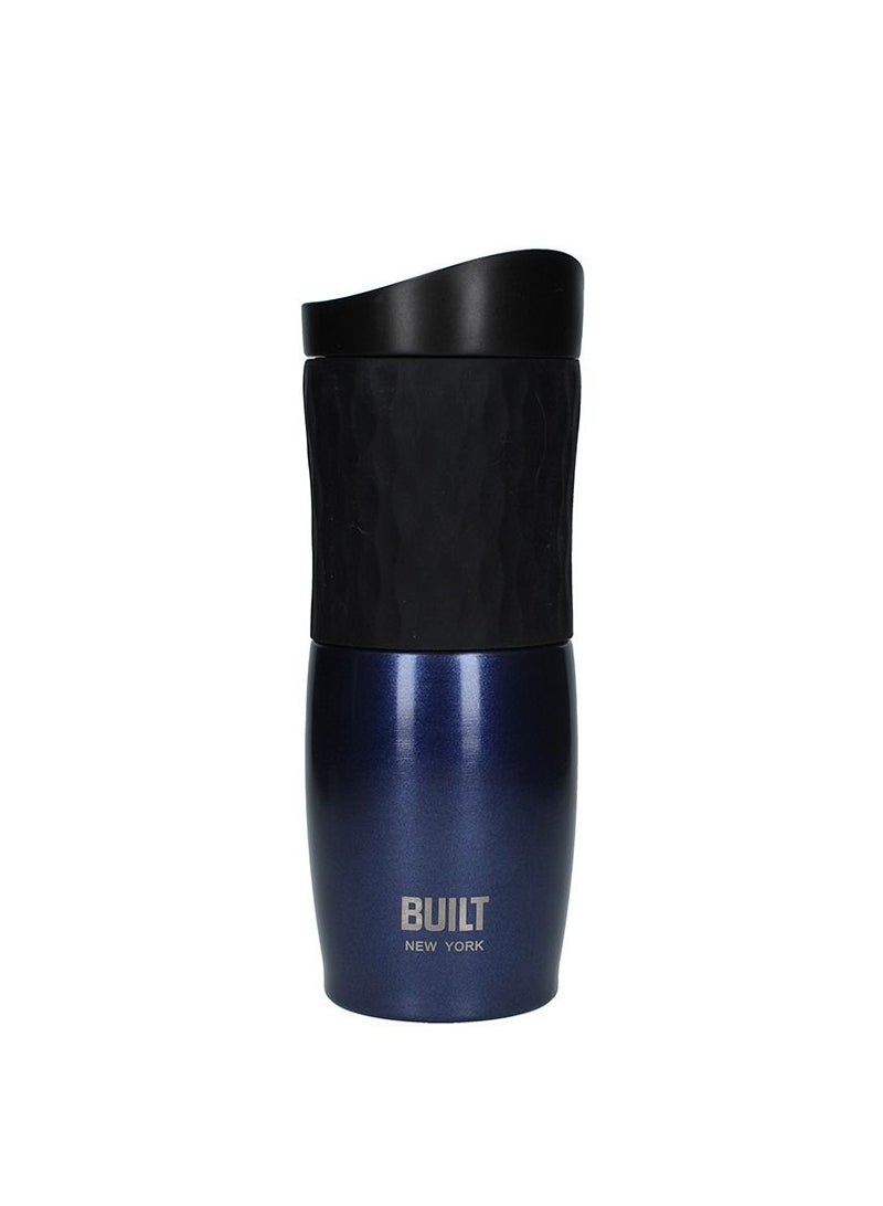 Built NY Tilt Travel Coffee Flask with Silicone Grip- Midnight & Blue Black