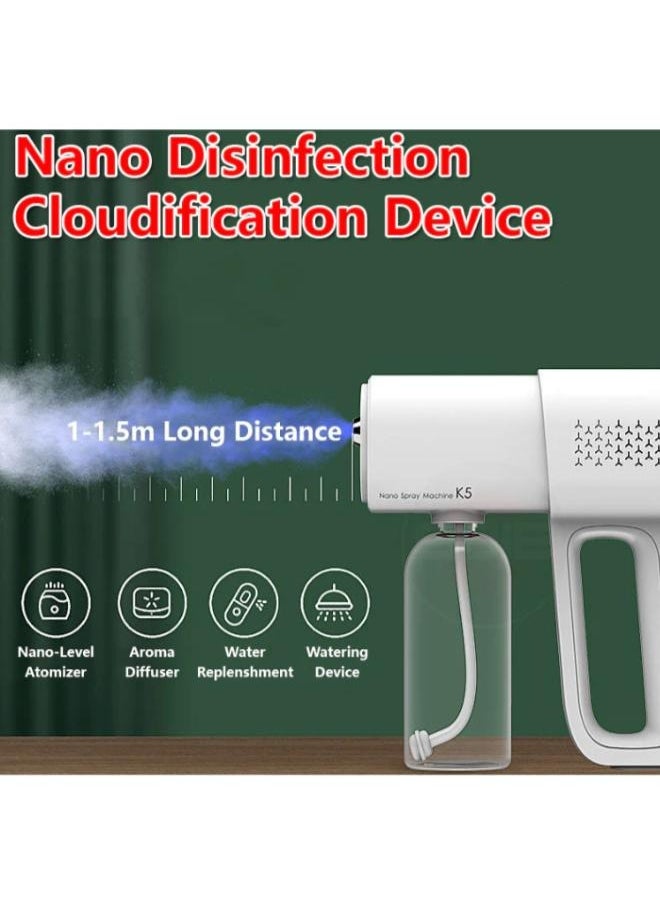 Rechargeable 380ml Handheld Disinfection  Sprayer with Blue Light Sanitization