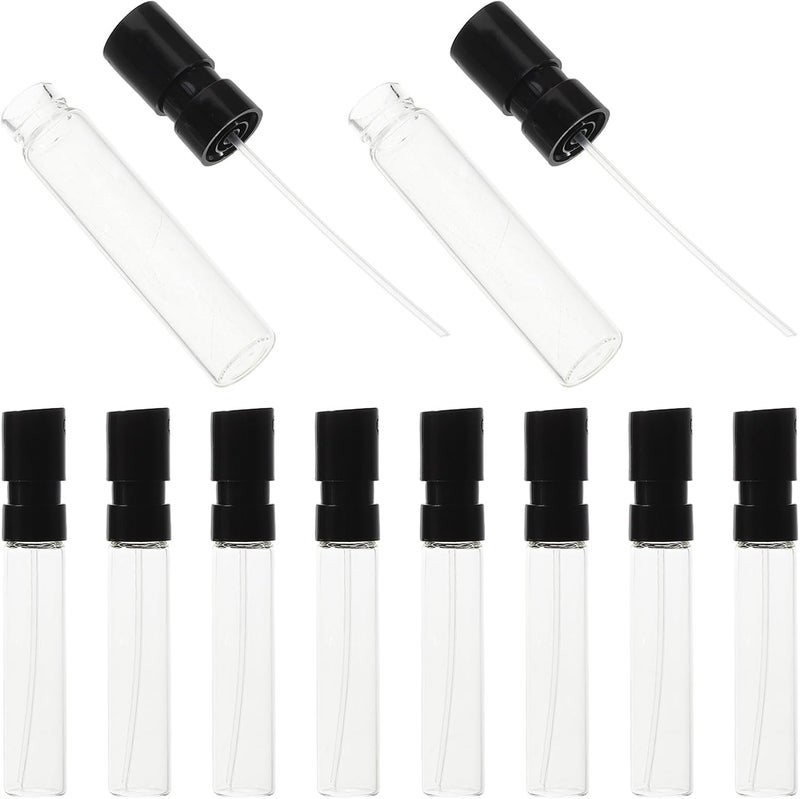 10pcs 2ml Mini Perfume Bottle Glass Spray Bottles Refillable Atomizer Portable Travel Cosmetic Containers with Fine Mist Spray for Sample and Cologne Decant - Image 1