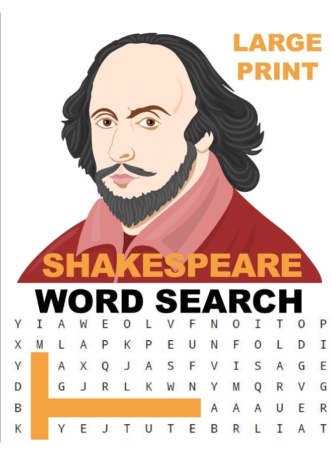 Shakespeare Word Search: Word Search Puzzle Book, William Shakespeare Comedies - The Tempest, Taming of the Shrew, As You Like It, A Midsummer's Night's Dream and More, Fun Gift for Family or Friend  - Image 1
