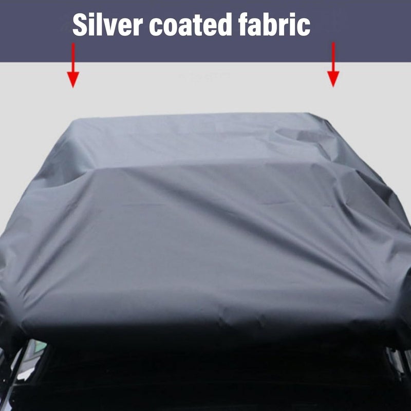 [Quick delivery Riyadh Jeddah] Aramox Car Roof Rack Rain Cover, 210D Silver Coated Oxford Fabric, 230x145cm, with Drawstring Storage Bag Rare find Indoor outdoor use Medium weight Long lasting universal build Multiple sizes Market trending pick Regional central warehouse stock Light durable upgraded substance Fast warehouse picking Irresistible price Instant order available stock Liquid tight joint Long lasting durability Luxury premium item Lightweight & portable Quick use-switch compatible build Global simple assemble options Only few left in stock Discount for all Withstand KSA hot weather All-in-one local deliver plan Wear resistant upgraded material Very popular product Fine detail - Image 5