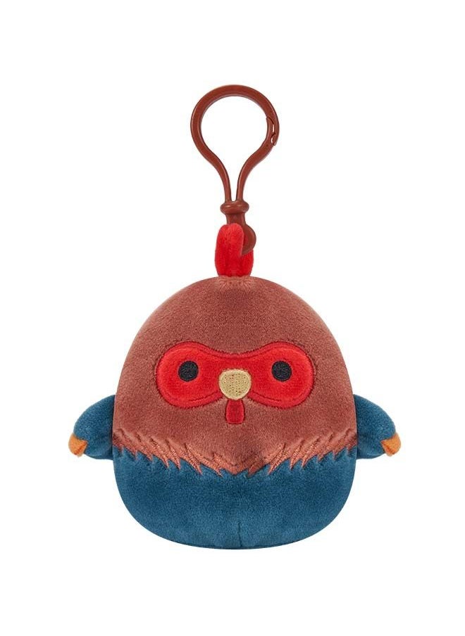 Squishmallows - 3.5 inch Clip-On Reed Red and Blue Rooster TBD , Officially Licensed Kellytoy Plush Toy, Colorful Soft Toy, Gift for Kids, Girls & Boys Washable Squishy Stuff Toy Multicolor All Age - Image 1