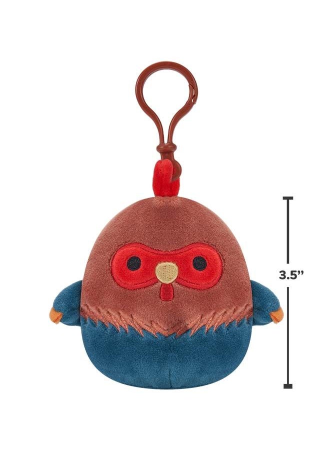 Squishmallows - 3.5 inch Clip-On Reed Red and Blue Rooster TBD , Officially Licensed Kellytoy Plush Toy, Colorful Soft Toy, Gift for Kids, Girls & Boys Washable Squishy Stuff Toy Multicolor All Age - Image 1