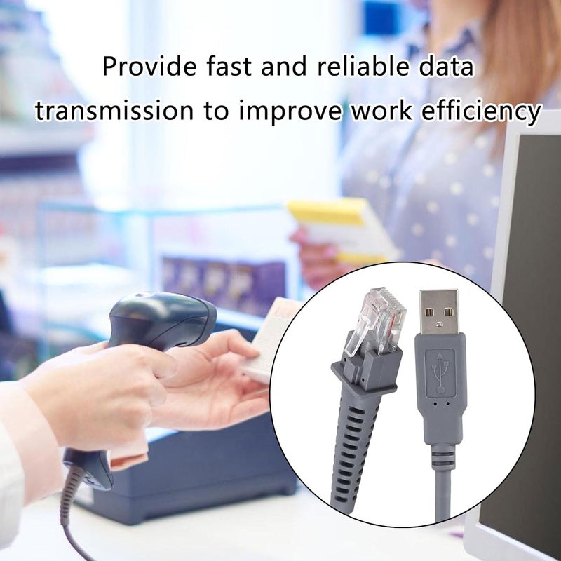 USB A Male to RJ45 Cable for CAB4120 CAB4120 QD2130,QD2110 Scanners and Multiple Scanning Models Efficient - Image 2