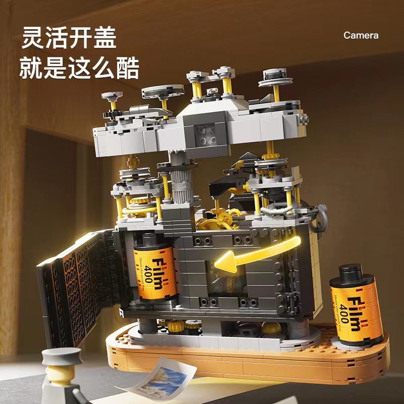 Small Particle Retro Simulation Camera Building Blocks Children'S Educational Compatible Lego Assembled Model Toys - Image 3