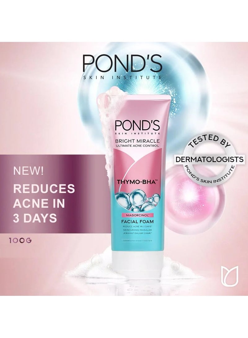 Pond's Thymo-BHA Acne Facial Foam 100g - Image 2