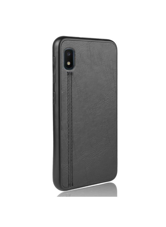 اس-توب جراب لهاتف Galaxy A10e مقاوم للصدمات بنمط جلد البقر المخيط من مادة PC + PU + TPU - Image 3