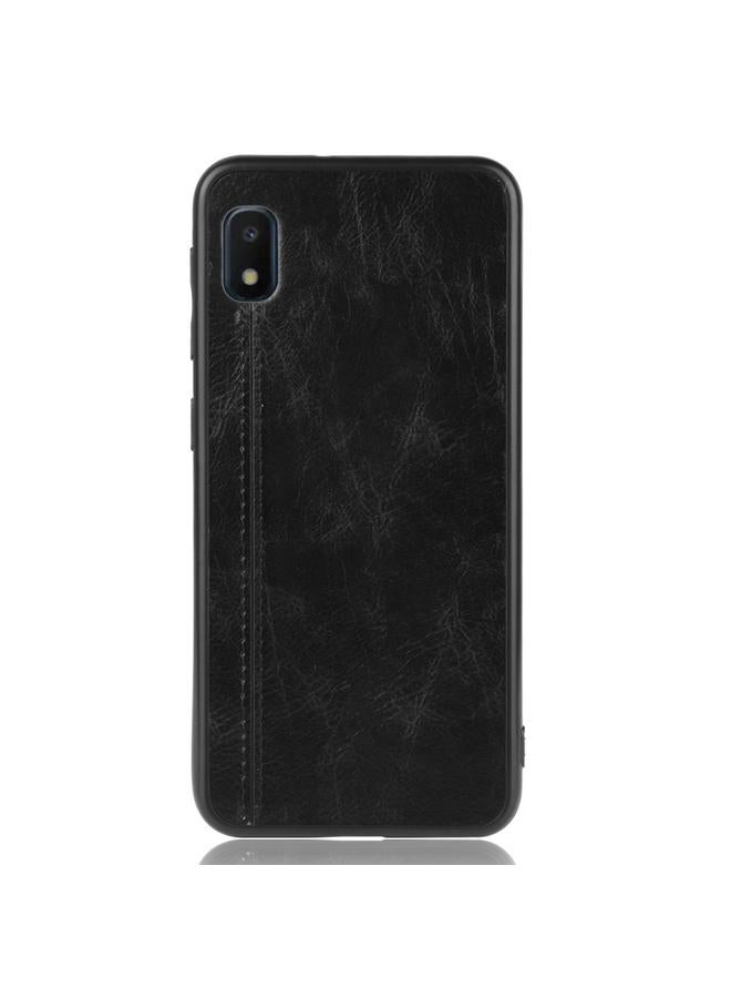 اس-توب جراب لهاتف Galaxy A10e مقاوم للصدمات بنمط جلد البقر المخيط من مادة PC + PU + TPU - Image 2