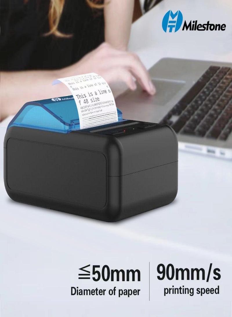 Milestone MHT-P11 58mm Portable Thermal Receipt Printer Support BT/USB Connection for Supermarket Restaurant Store Warehouse - Image 5