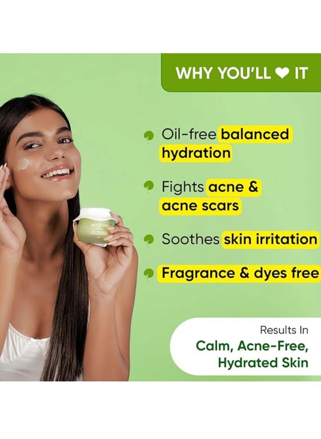 Dot & Key - Cica + Niacinamide Oil-Free Face Moisturizer For Calm, Acne Free Hydrated Skin Fades Acne Scars & Dark Spots, Soothes Redness & Irritation | For Oily, Acne Prone & Sensitive Skin | 60Ml Jar - Image 1