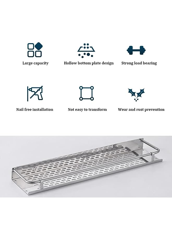 Raxoom Drilling Adhesive Shower Shelves,Stainless Steel Bathroom Kitchen Organizers , Wall Mount Corner Shower Caddy for Bathroom Kitchen Storage (ZWJ-60) - Image 4
