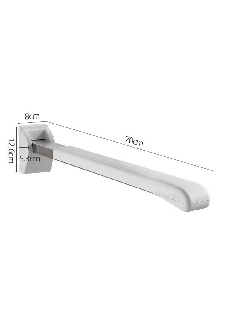 Beauenty Flip Up Grab Bar 70cm Toilet Grab Folding Handicap Non-Skid Anti-knock Safety Handrails for Elderly Seniors Disabled Pregnant  - Image 5