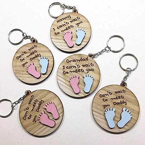 MDF Key Chains Wood Sheet Craft - MDF Plain Circle-Shaped Key Chains for Painting Wooden Sheet Craft - Set of 20-2 in X 2 in for Decoupage MDF Plains, Resin Art Work & Decoration (Round)  - Image 5
