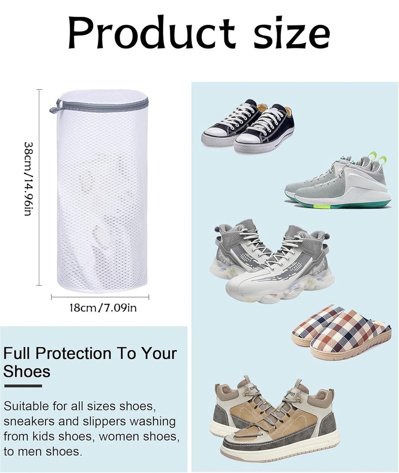 NUDFSY Laundry Bag Laundry Basket For Clothes With Lid Laundry Basket Washing Shoe Bag Sneaker Mesh Washing Bag Suitable for Sneakers Running Shoes Sock  - Image 2