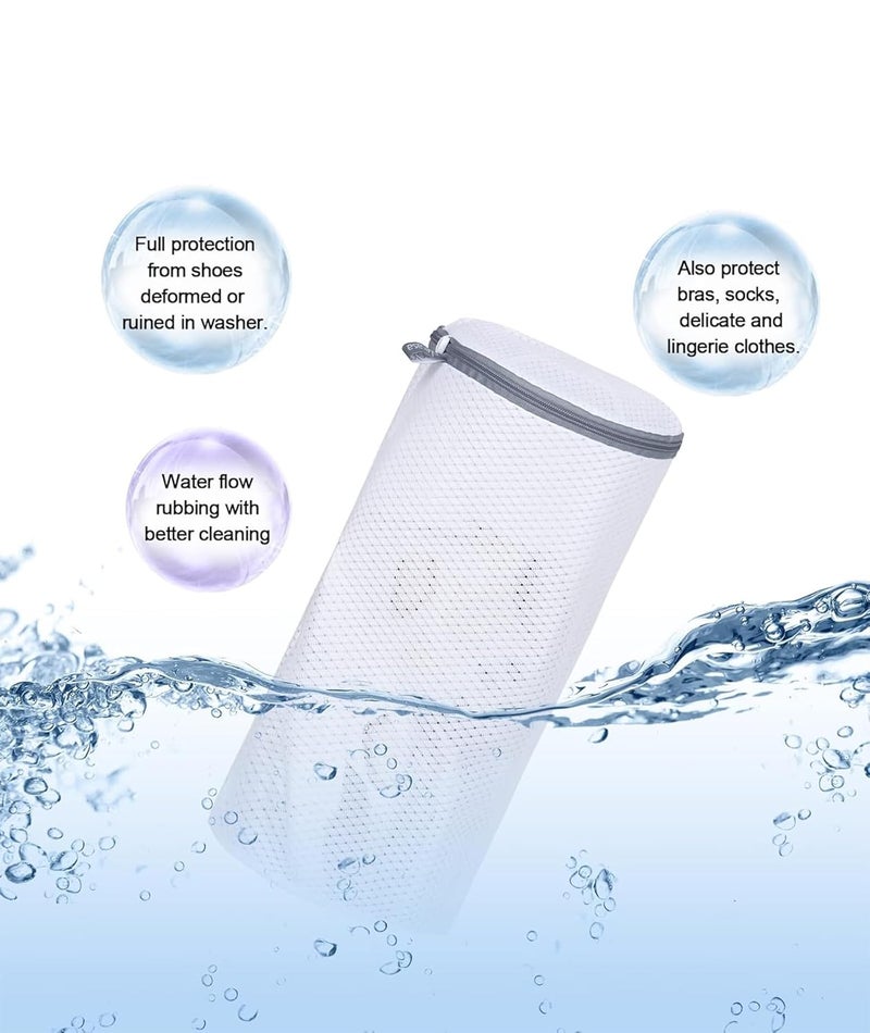 NUDFSY Laundry Bag Laundry Basket For Clothes With Lid Laundry Basket Washing Shoe Bag Sneaker Mesh Washing Bag Suitable for Sneakers Running Shoes Sock  - Image 3