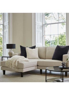 Chic Beige Linen L-Shaped Sofa - 230x135x45x85 cm - Swedish Wood By Alhome