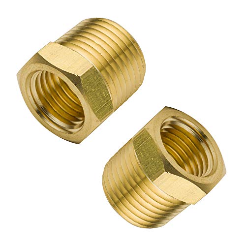 Legines محول نحاسي لربط الأنابيب - بوشينغ سداسي 3/4" NPT ذكر x 3/8" NPT أنثى 1200psi (عبوة من 2)  - Image 1