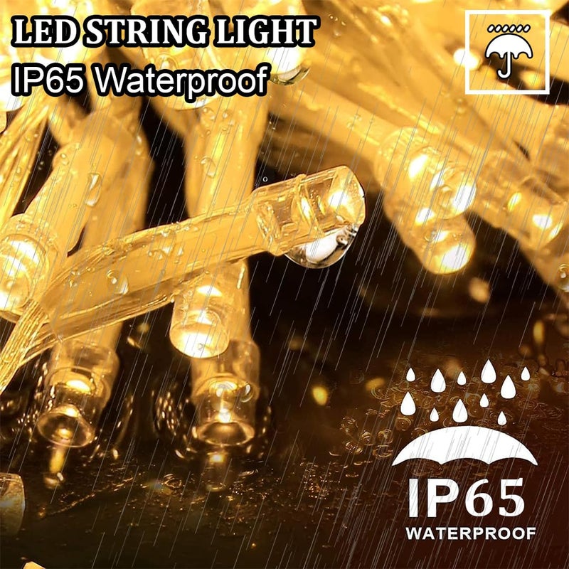 fizzytech 40 LED Rice Light for Decoration Strip and Series Light for Diwali Christmas Lights of Home Decoration Bedroom Wedding Birthday Party Patio 11 Meter Pack of 5 Warm White - Image 2