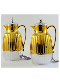 Homemaker Turkish Tea & Coffee Flask Set - 2-Piece, 1L Each | Gold/Silver, Stylish Handle, Premium Quality, Fade-Proof & Durable  - Image 3