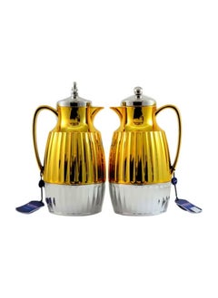 Homemaker Turkish Tea & Coffee Flask Set - 2-Piece, 1L Each | Gold/Silver, Stylish Handle, Premium Quality, Fade-Proof & Durable  - Image 2