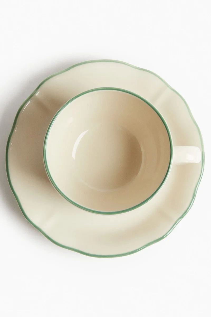 اتش اند ام كوب وصحن من الخزف