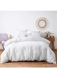 Hotel Linen Klub Queen Comforter 1 Piece Luxurious 235 X 235 Cm Soft Microfiber Outer Cover With Soft Fiber Filling 250 Gsm Elegant Box Quilting Timeless White Color For Ultimate Comfort  - Image 1