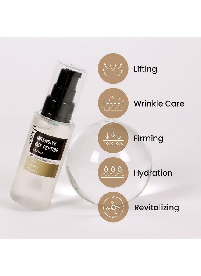 coxir - Intensive Egf Peptide Gift Set/Mother’S Day Gift Set /Foam Cleanser+Serum+Cream/Gift Set Egf Peptide Niacinamide Collagen L Lightweight Quick Absorbing Lifting Firming L Korean Skincare - Image 1