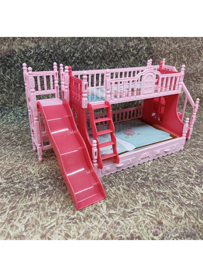 Style Dress Up 17cm Bed Doll Bunk Bed Set Girl's House Accessories Quilt Pillow Bed Sheet-Height:17cm Slide + Pillow 2  - Image 3