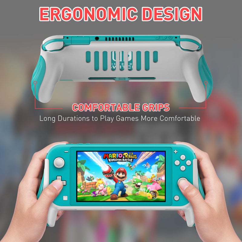 MEQI Grip Case Compatible with Nintendo Switch Lite,Comfortable and Ergonomic Gaming Portable Protective Handheld Cover - Accessories for Switch Lite Console 2019 Release - Image 2