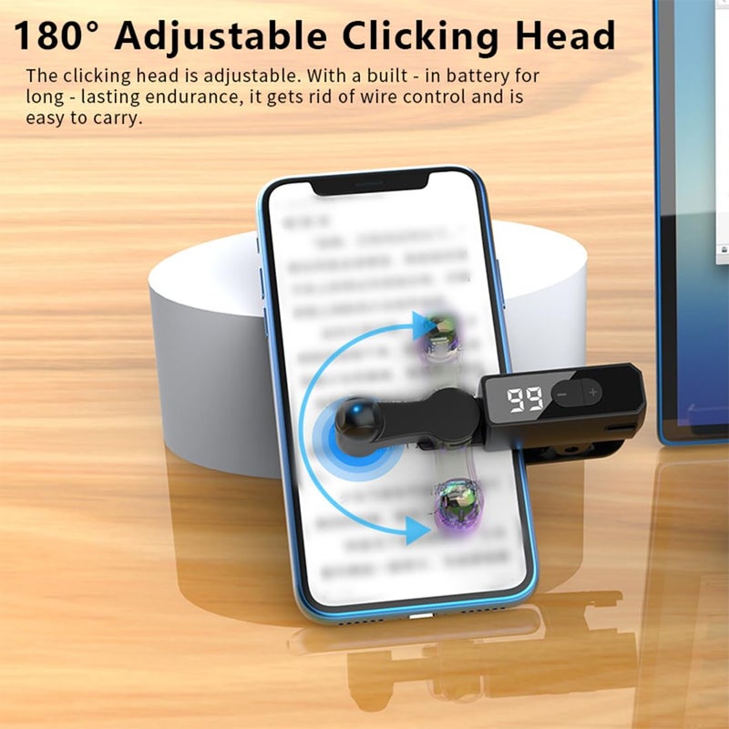 Feeziloe Auto Clicker for Smart Phone, Rechargeable Phone Screen Tapper, Fast Click Simulation Finger Continuous Click for Gaming, Live, Adjustable Speed Physical Clicker - Image 4