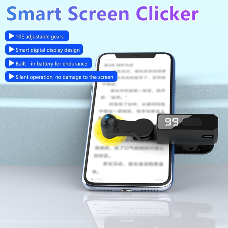 Feeziloe Auto Clicker for Smart Phone, Rechargeable Phone Screen Tapper, Fast Click Simulation Finger Continuous Click for Gaming, Live, Adjustable Speed Physical Clicker - Image 5