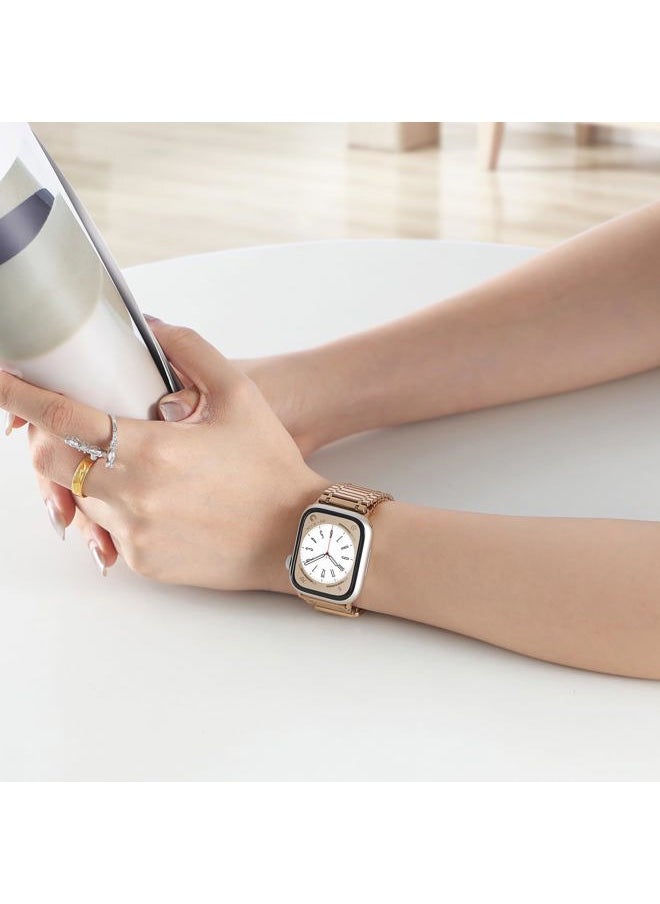 ALMNVO - For Apple Watch Band 49mm 46mm 42mm 45mm 41mm 44mm 40mm 38mm, iWatch Bands Magnetic Metal Strap Women Men Stainless Steel Bracelet Wristband for Apple Watch Ultra/2 Band Series 10 9 8 7 SE 6 5 4 3 2 - Image 1