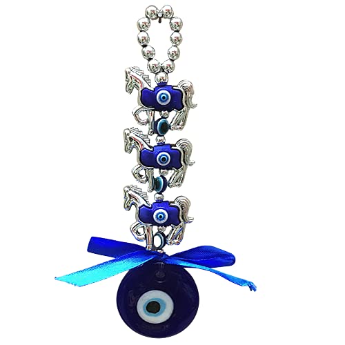GJ Three Horse Evil Eye Hanging - 18 CM - Image 1