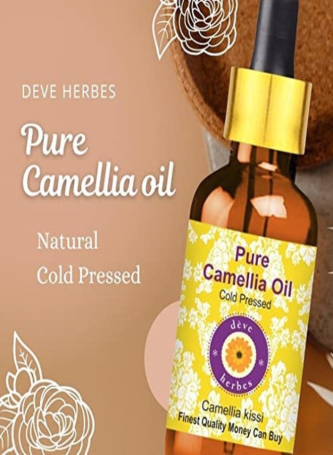 Deve Herbes Pure Camellia Oil (Camellia Kissi) with Glass Dropper | Cold Pressed | Natural | Undiluted | For Diluting Essential Oils | For Hair, Skin & Massage | Men & Women | 15ml - Image 5