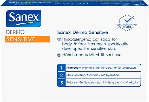 Sanex صابون بار سانكس ديرمو سنسيتيف 4x90غ - Image 2