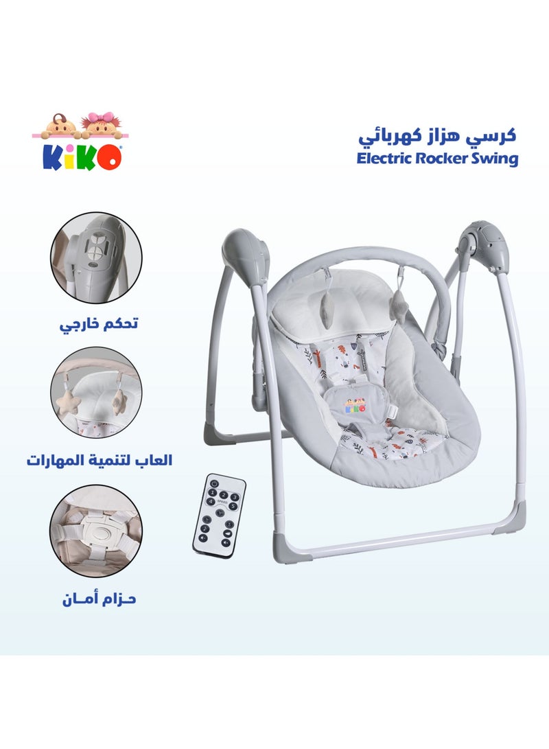 KIKO Electric Rocker Swing Multiple Functions-Grey - Image 2