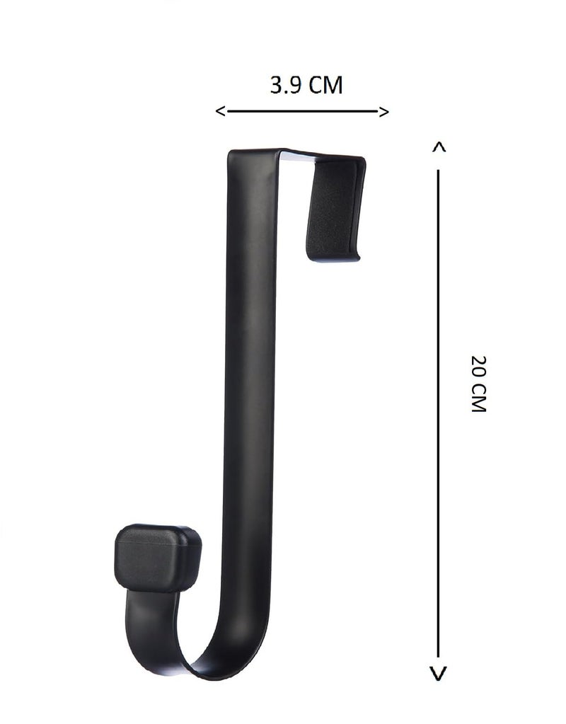 Konquer TimeS Heavy Duty Carbon Steel Over The Door Hook Hanger/No Drilling Required with Rubber Grip - Pack of 2 - Image 4