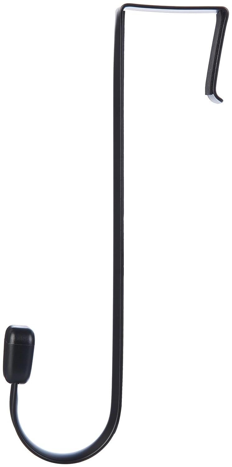 Konquer TimeS Heavy Duty Carbon Steel Over The Door Hook Hanger/No Drilling Required with Rubber Grip - Pack of 2 - Image 2