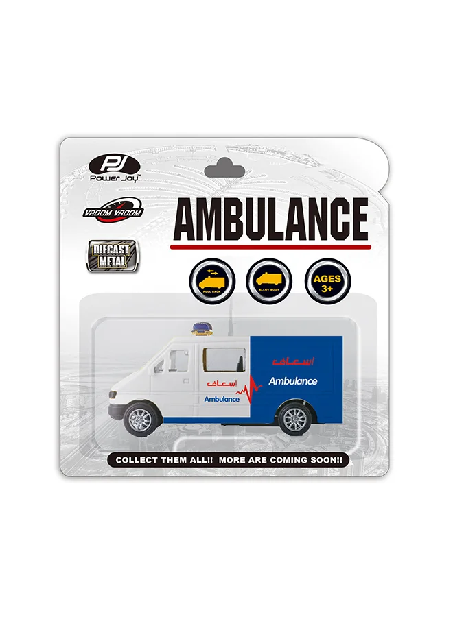 Power Joy Die Cast Dubai Ambulance 1 Pc