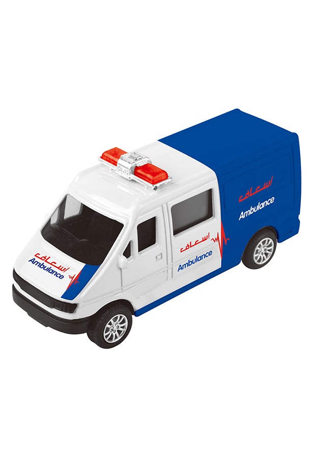 Power Joy سيارة إسعاف دبي مصنوعة من الصب 1 قطعة - Image 4