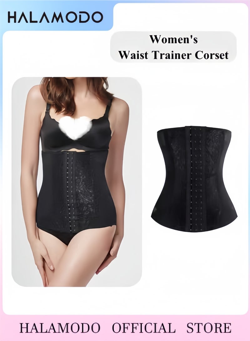 هالامودو مشد خصر نسائي للارتداء اليومي مع عظام فولاذية للتحكم في البطن وشكل الجسم مع هوك قابل للتعديل لخسارة الوزن - Image 1