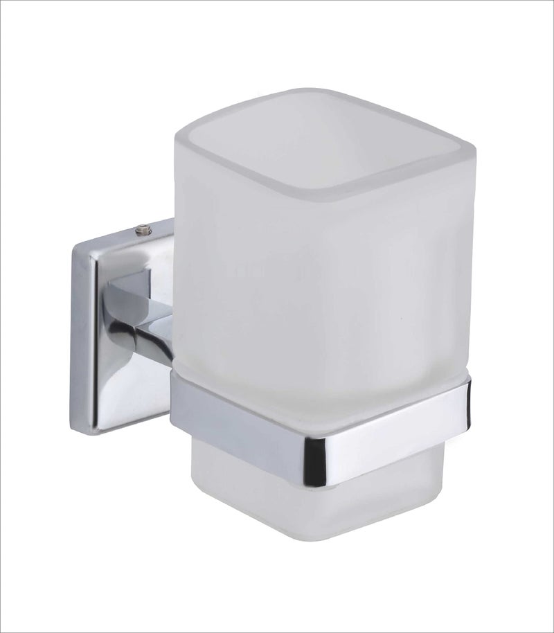 KANJAL Tumbler Holder Stand Bathroom Glass Toothbrush Holders Toothpaste Tumbler Holders for Bathroom Accessories Tumbler Stand Toothbrush Stand(304 Stainless Steel,Frosted Glass) 27LXO - Image 2