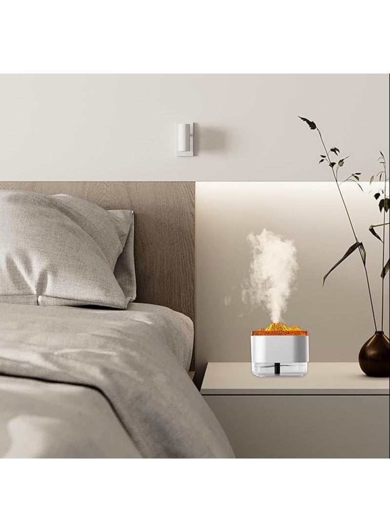 300ML Quiet Flame Volcano  Humidifier with Warm Colorful Light and 2 Mist Modes for Home and Office - Image 3