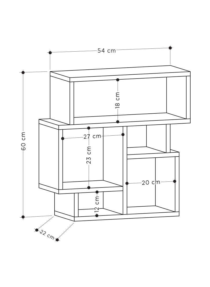 Home Gallery "home gallery Side Table - White D22 X W59 X H60 "  - Image 2