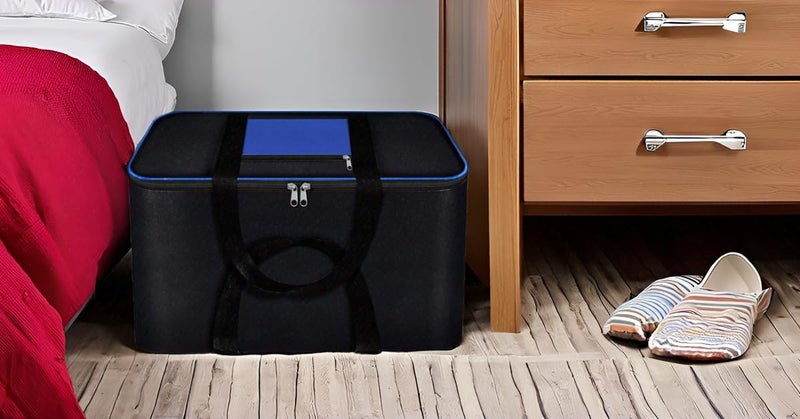 RENVA Underbed Storage Bags Large Capacity Containers with Clear Window Reinforced Handles for Comforters and Blankets Foldable Cottage 1 - Image 2