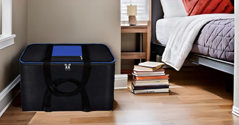 RENVA Underbed Storage Bags Large Capacity Containers with Clear Window Reinforced Handles for Comforters and Blankets Foldable Cottage 1 - Image 3